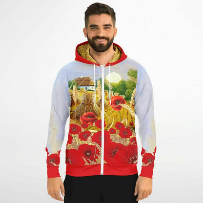 Ukraine Summer Village Zip Hoodie Unisex