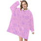 BlueSnowflakesBackground8-mod2 Blanket Hoodie for Women