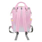 Snowflakes on Pink Glass Multipurpose Backpack/Diaper Bag