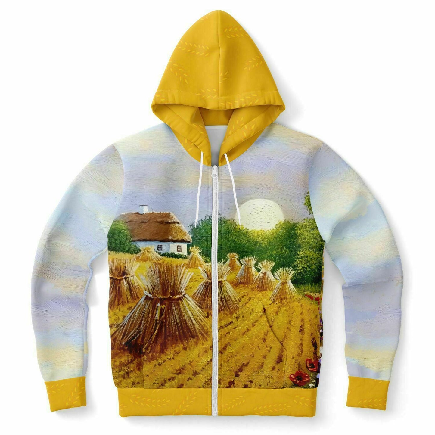 Ukraine Summer Village Zip Hoodie