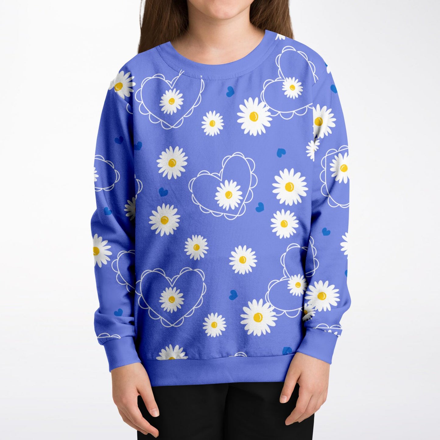 Daisies and Hearts Kids Sweatshirt