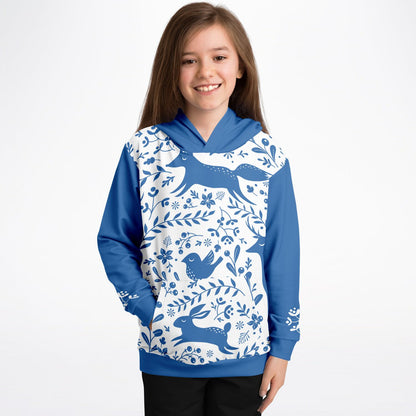 Blue Animals II Kids Hoodie
