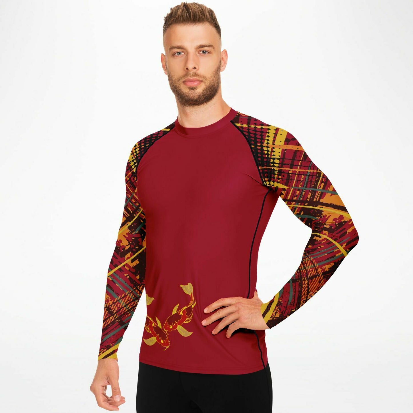 Koi Red Men's Rashguard (two sleeves)