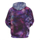 Marble Cotton Hoodie - purple/grey