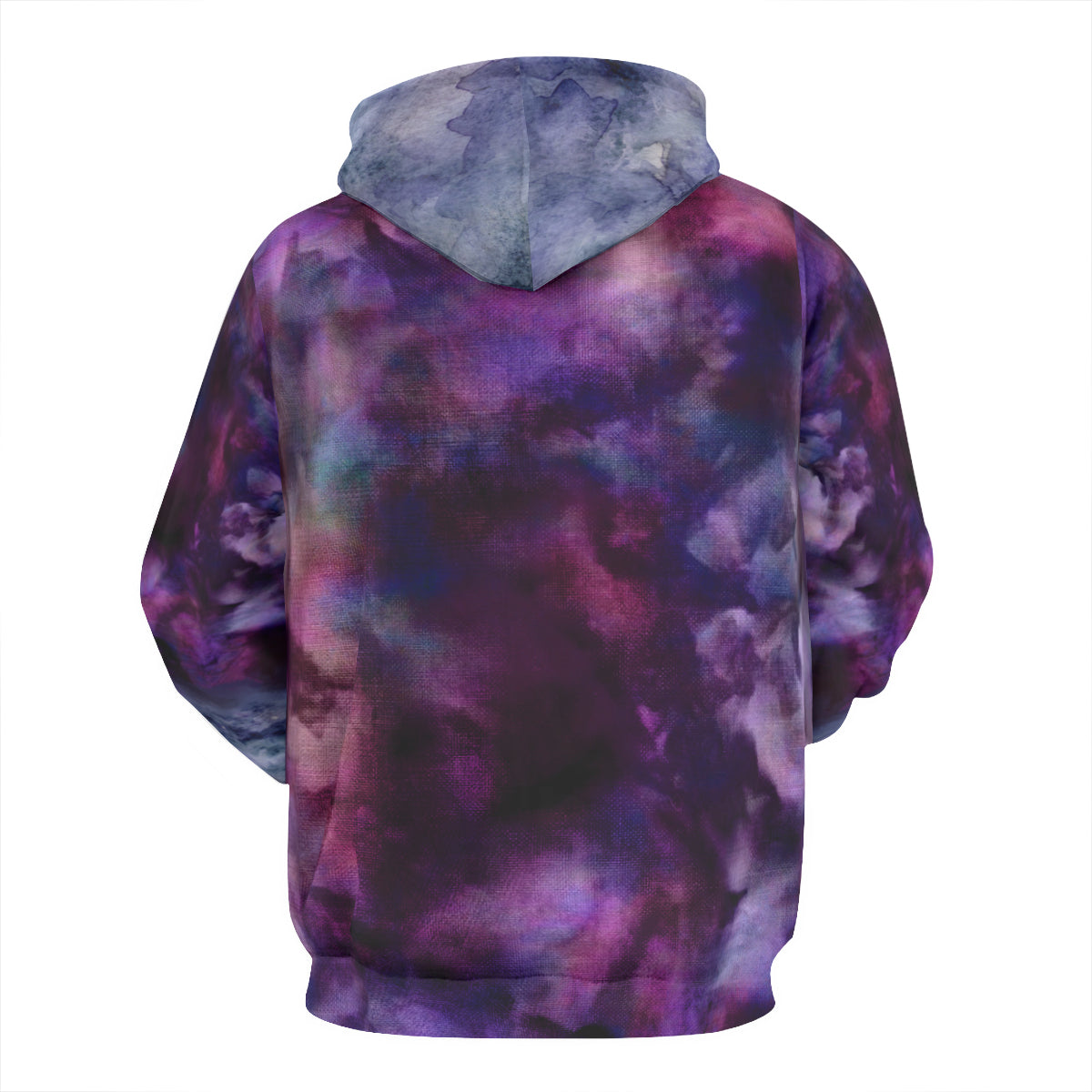 Marble Cotton Hoodie - purple/grey