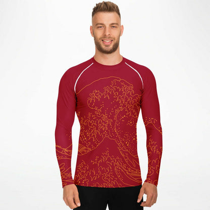 Waves Red Men's Rashguard