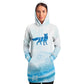 Blue Winter Fox Women's Long Hoodie