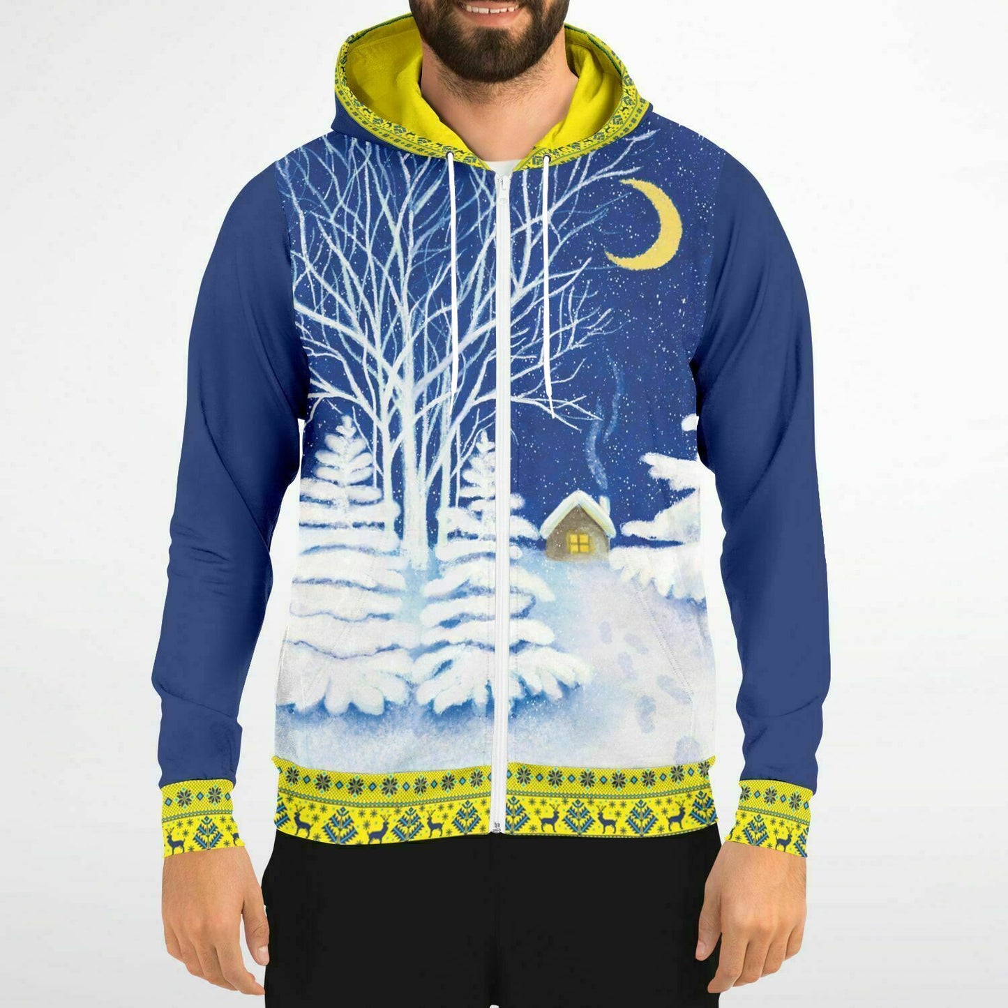 Winter Nights in Ukraine Zip Hoodie Unisex