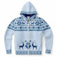 Deer Pattern Zip Hoodie Unisex