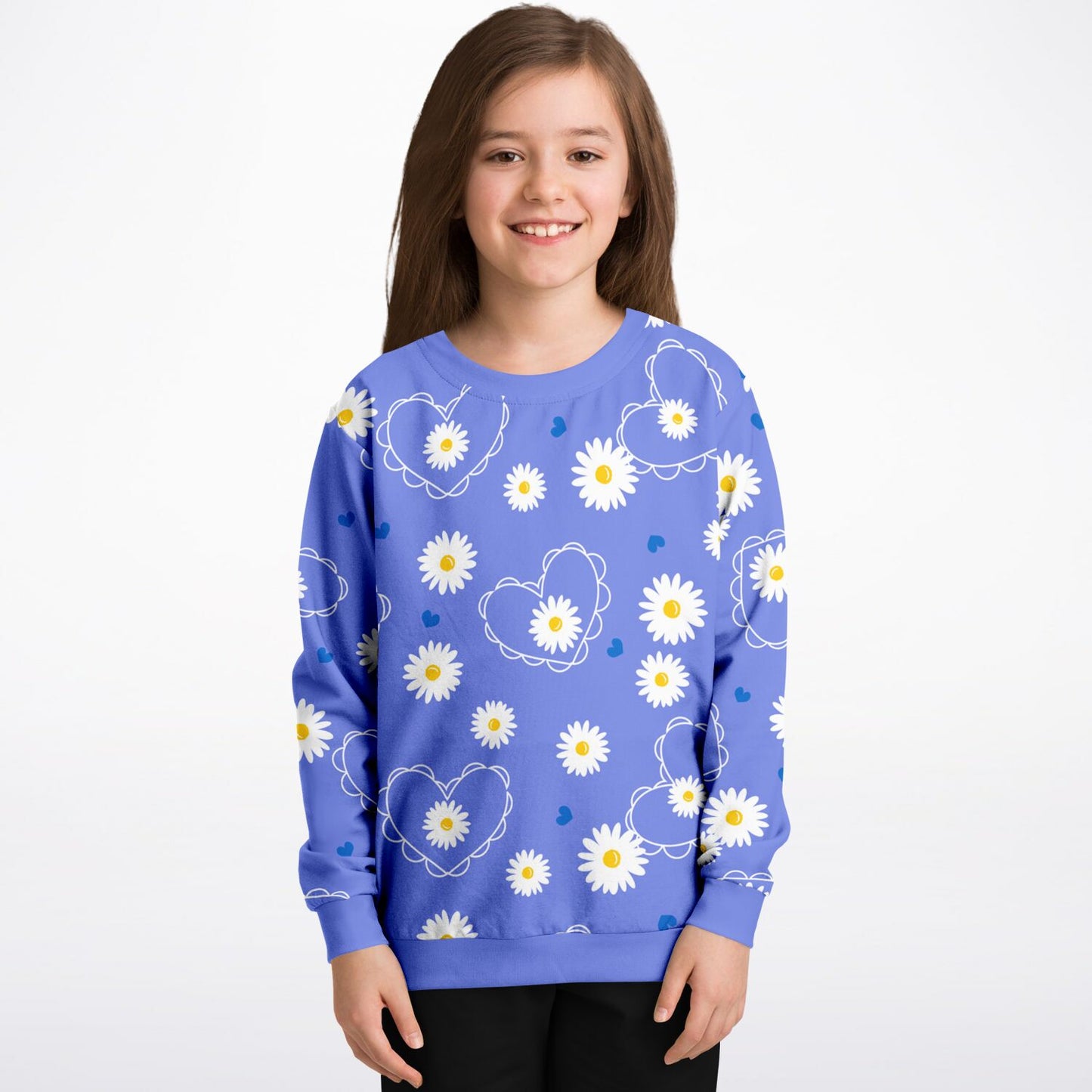 Daisies and Hearts Kids Sweatshirt