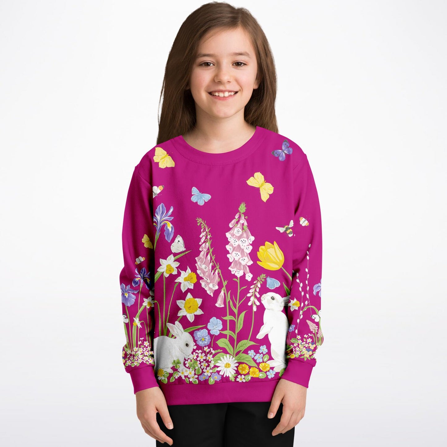 Spring Bunnies 3 Kids Sweatshirt