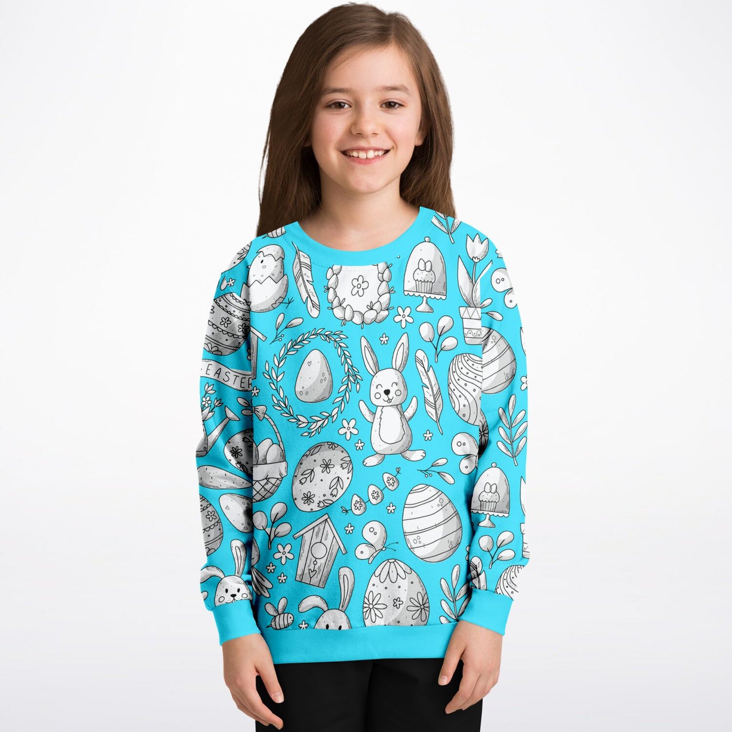 Easter Blue Kids Sweatshirt