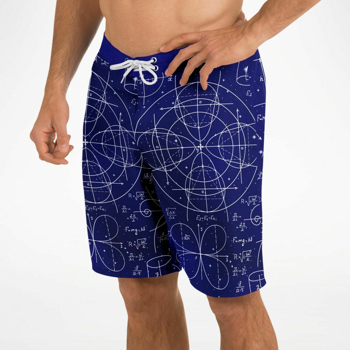 Math 2 Blue Men's Board Shorts