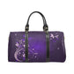 Purple Flower Swirl Waterproof Travel Bag (Large)