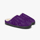 Purple-Silver Leaves Fluffy Bedroom Slippers