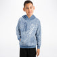 Grey-blue Ice Hockey Kids Hoodie