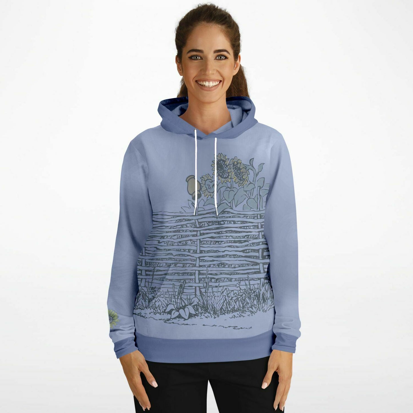 Village Fence 2 Grey Hoodie Unisex