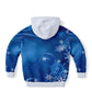Blue Snowflakes Kids Hoodie 2