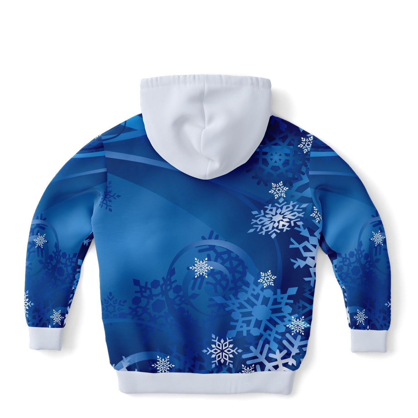 Blue Snowflakes Kids Hoodie 2