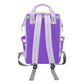 Bright Purple Hippos Multipurpose Backpack/Diaper Bag