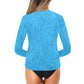 Bright Blue Waves Women's Swim Shirt