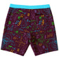 Math Mulberry Red Men's Board Shorts