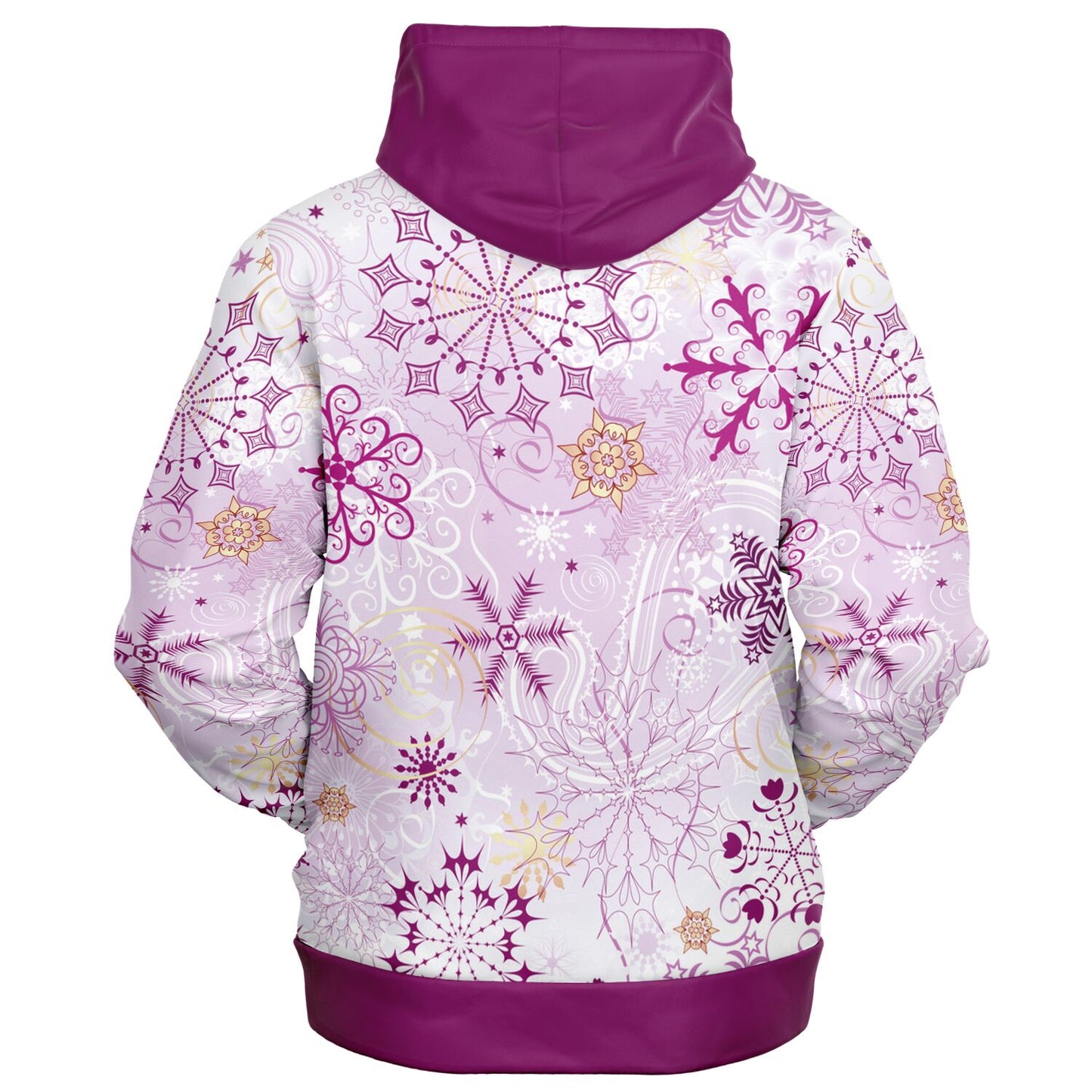 Purple Snowflakes Zip Hoodie