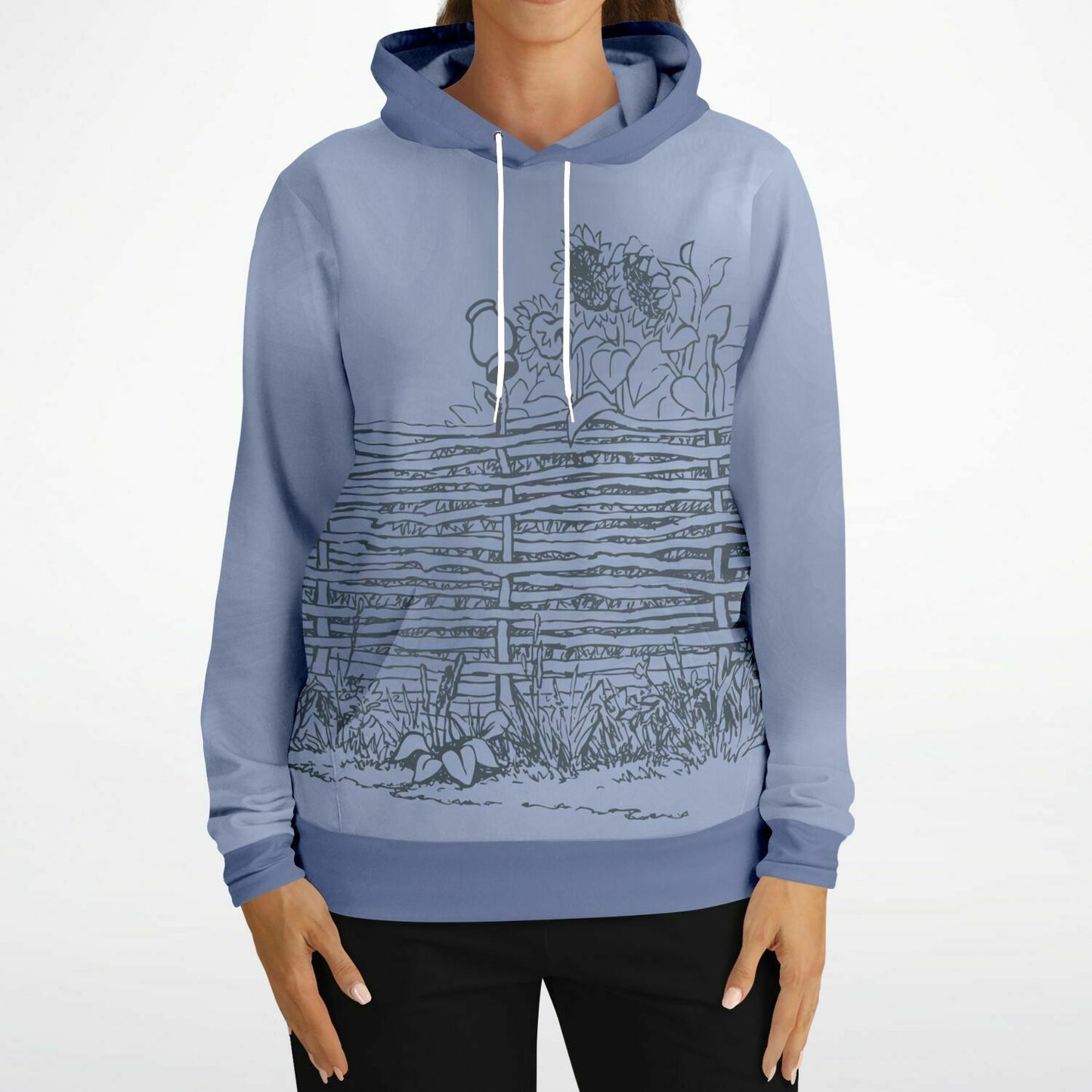 Village Fence Grey Hoodie Unisex