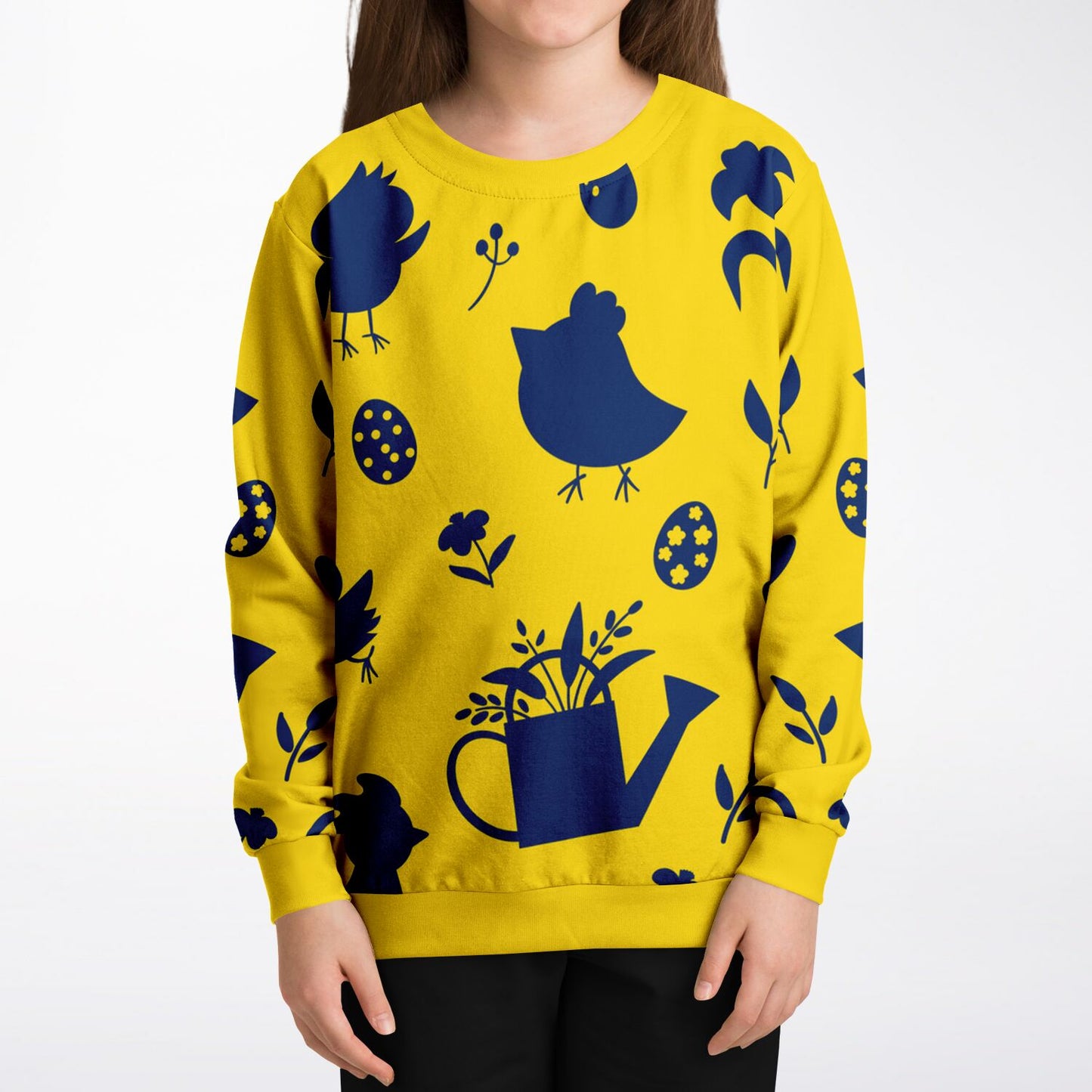Yellow Easter Kids Sweatshirt