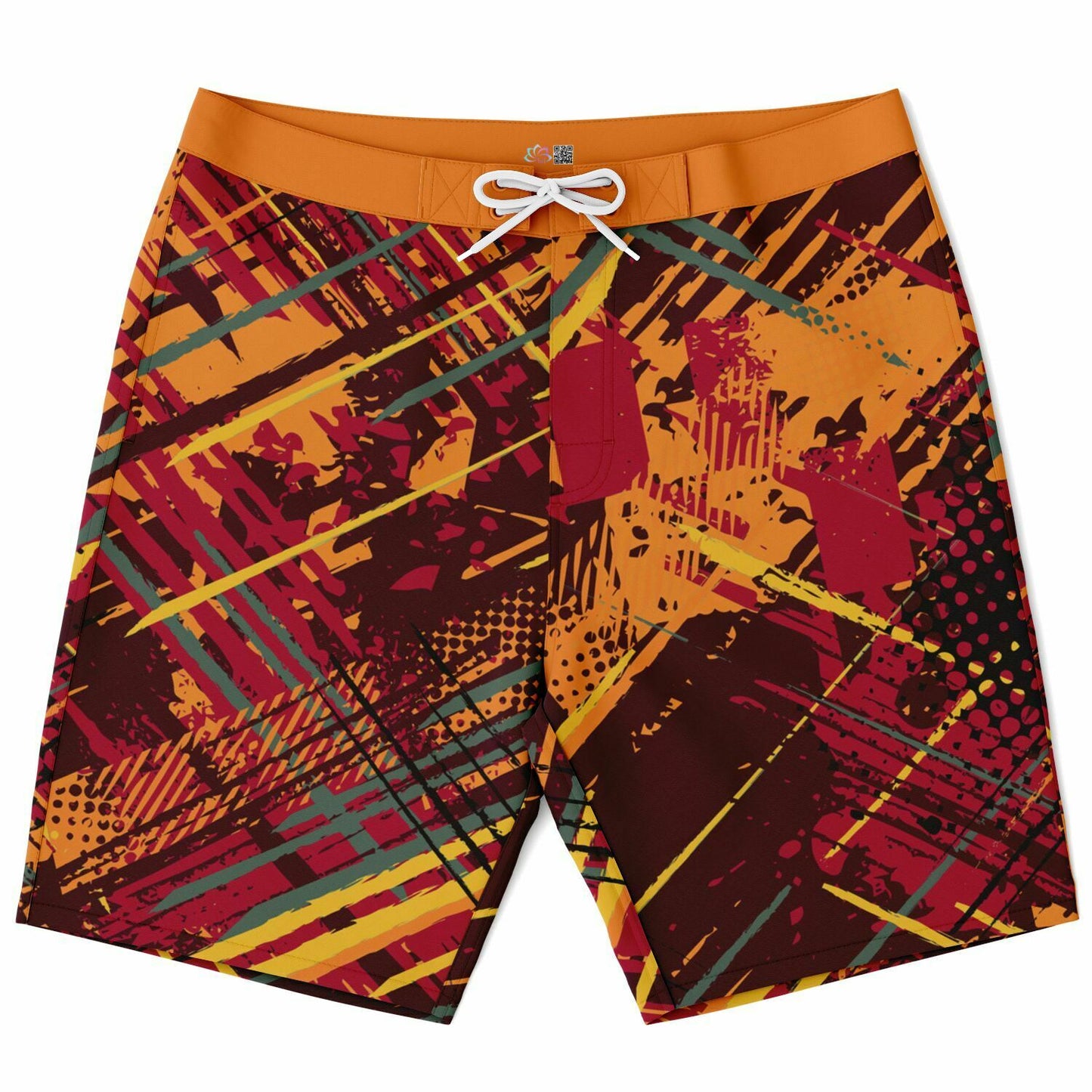 Abstract Orange Men's Board Shorts