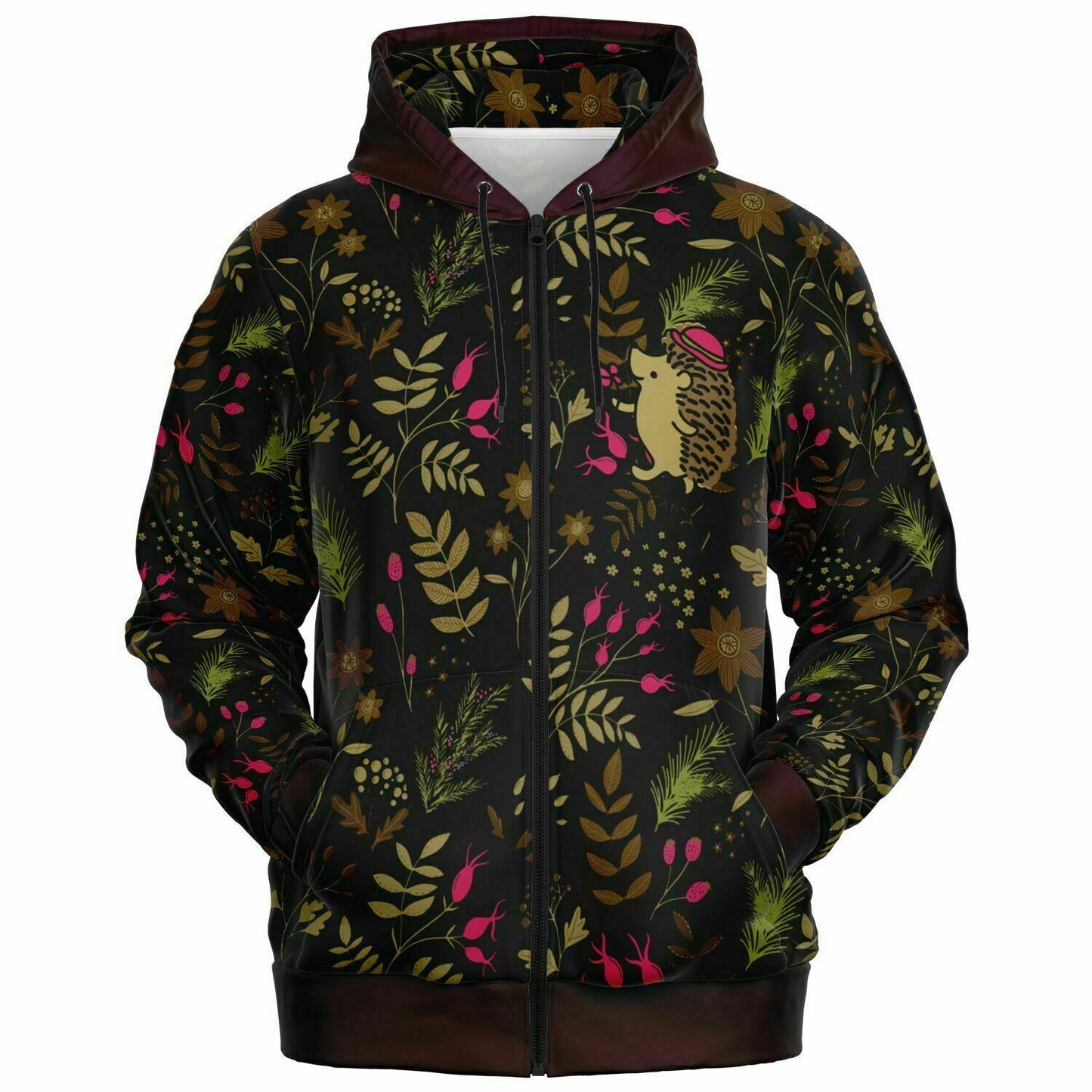 Anya's Dark Brown-Red Hedgehog Hoodie