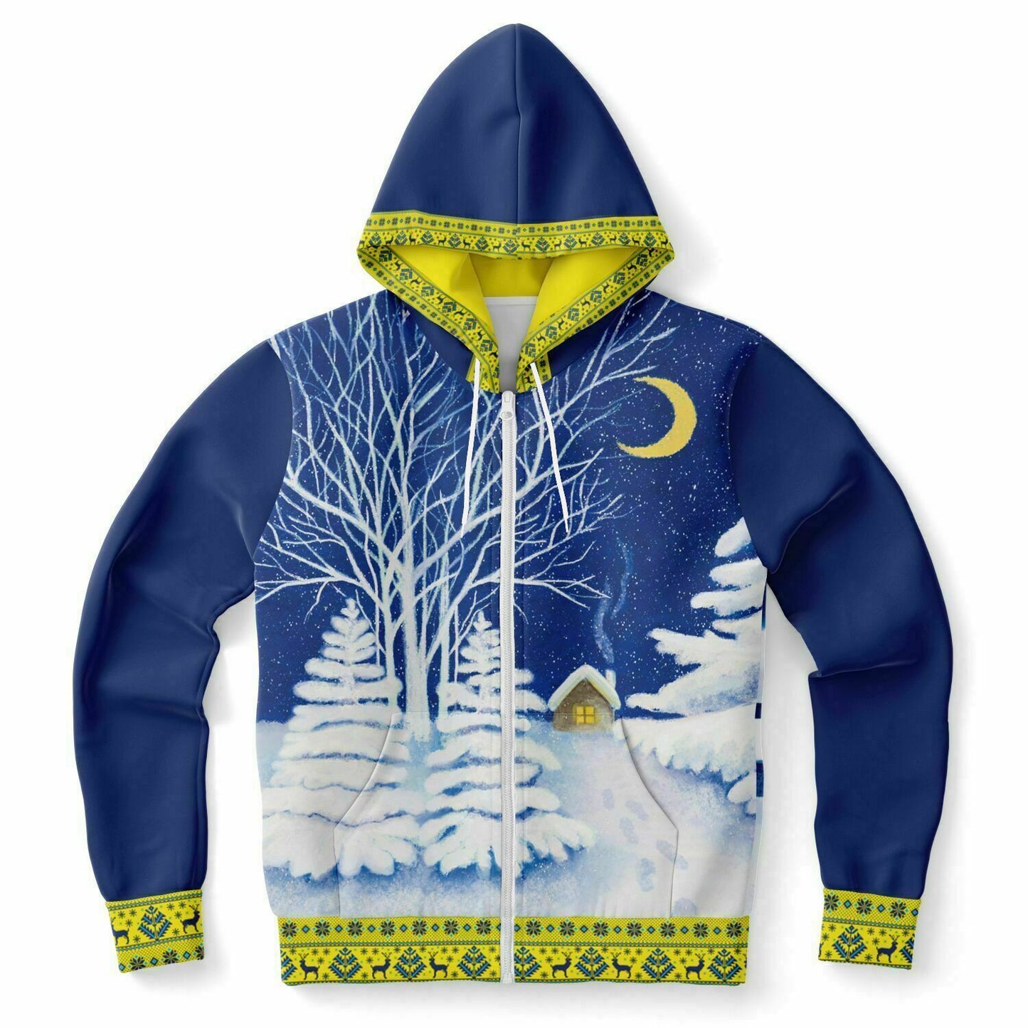 Winter Nights in Ukraine Zip Hoodie Unisex