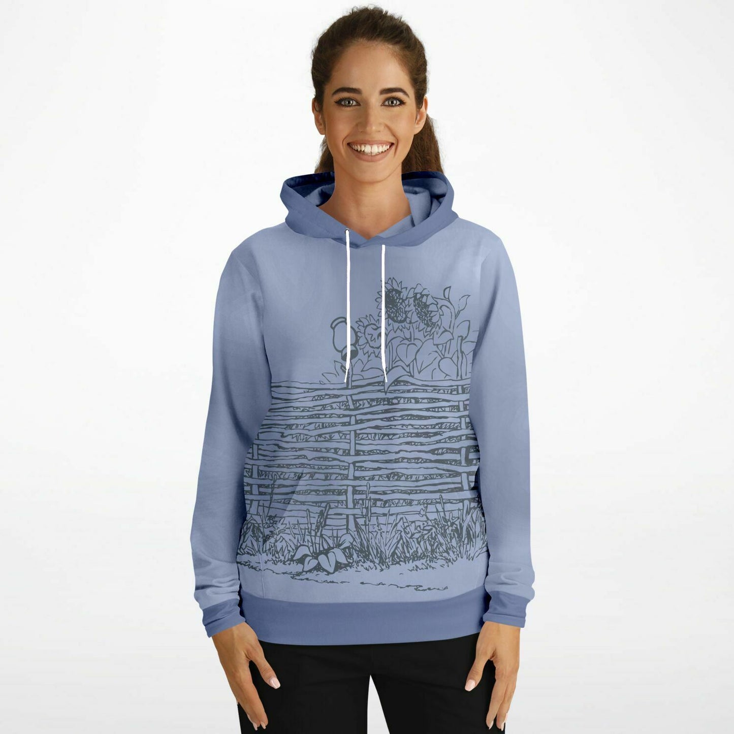 Village Fence Grey Hoodie Unisex