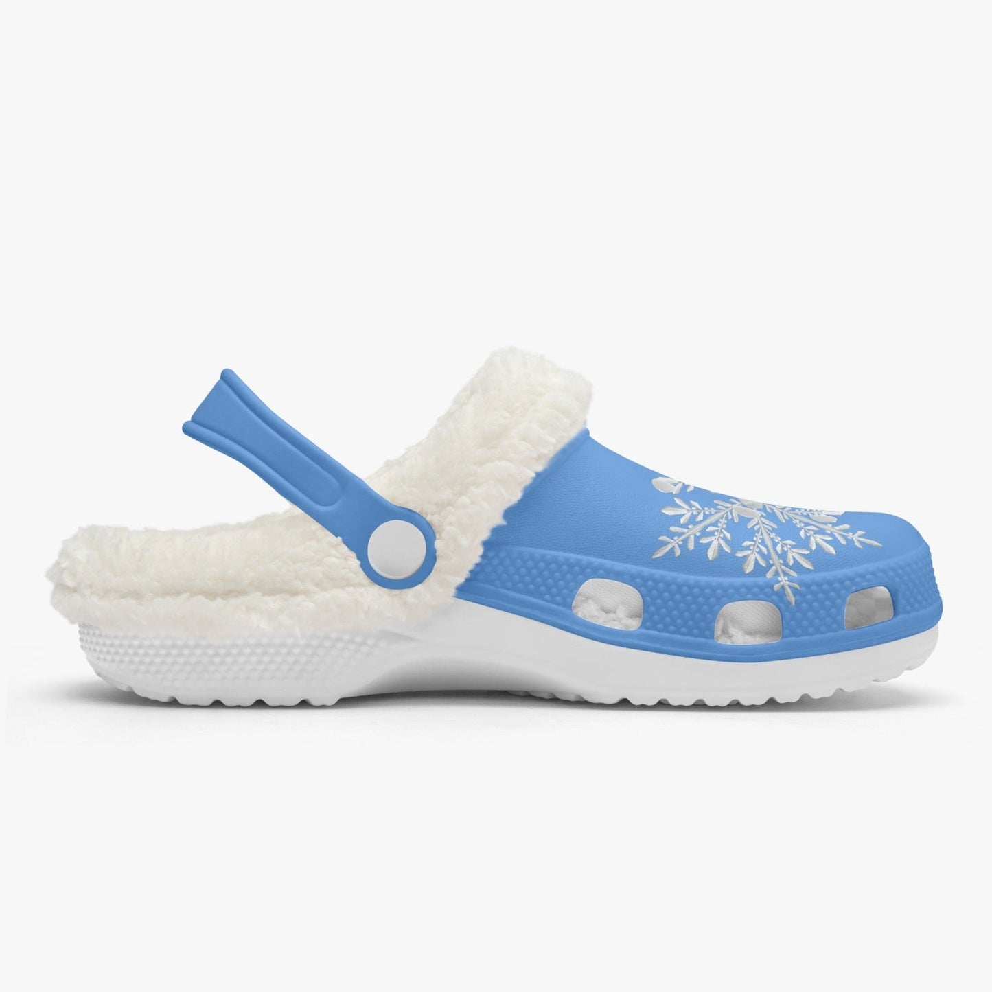 Blue Snowflake Lined Winter Clogs - in stock