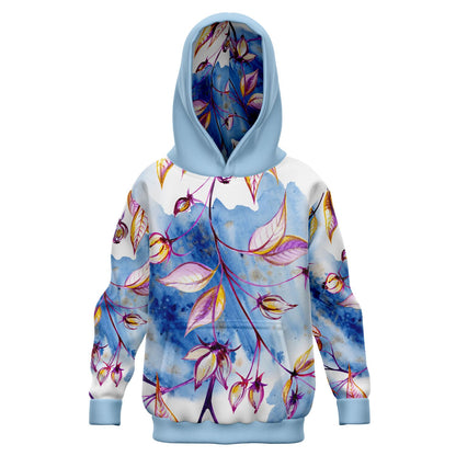 Blue Leaves Kids Hoodie - custom