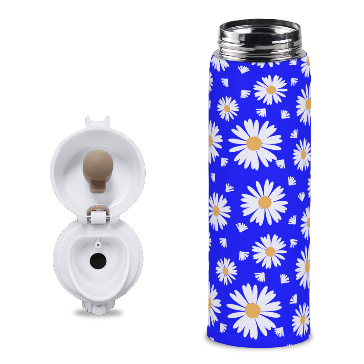Daisies Travel Tumbler (354ml/12oz) | Stainless Steel 304 - blue