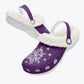 Purple Snowflake Lined Clogs - in stock