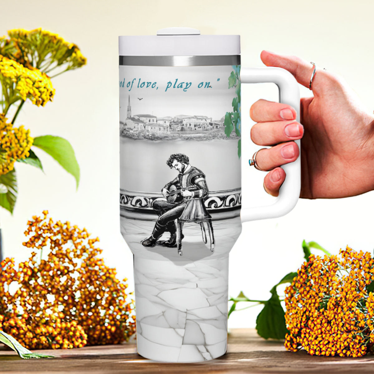 Large Capacity Tumbler with Handle(1100ml/40oz) | Stainless Steel 304 - Musicians-mug2-5mug40