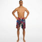 Abstract Red 2 Men's Board Shorts