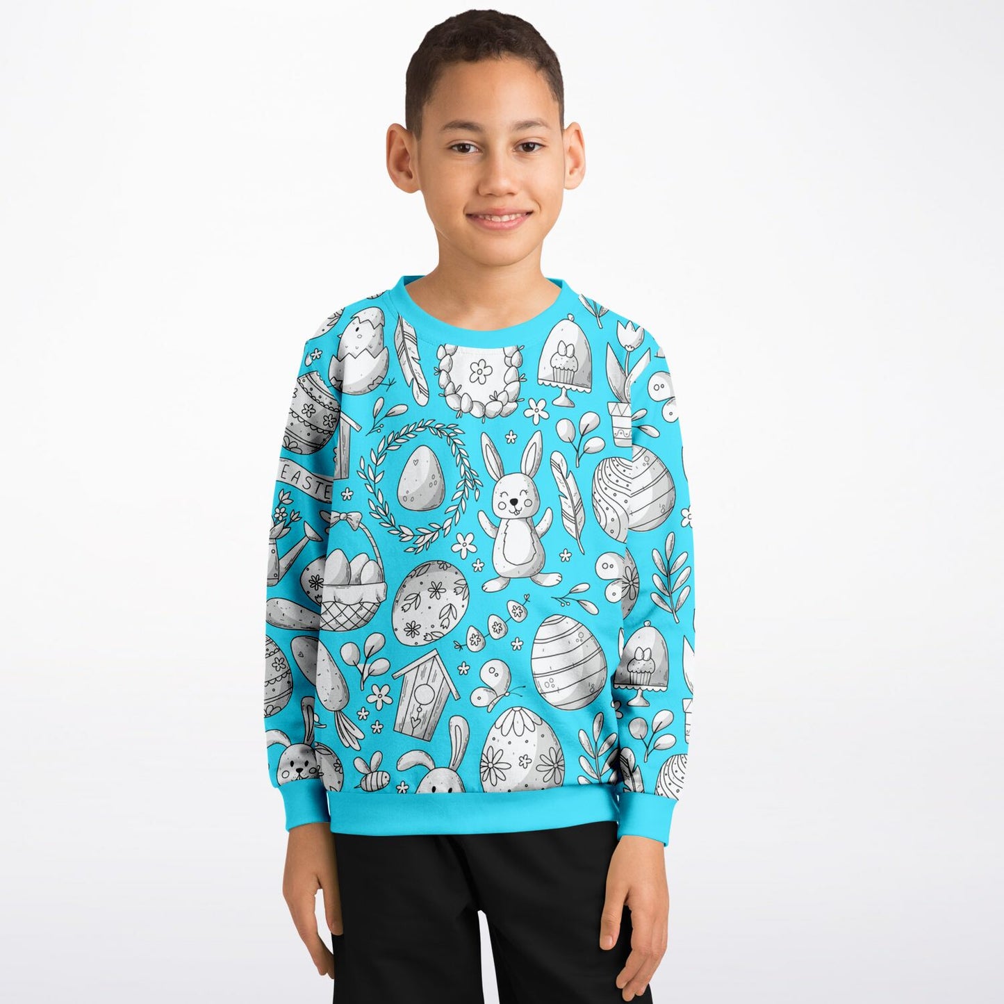Easter Blue Kids Sweatshirt