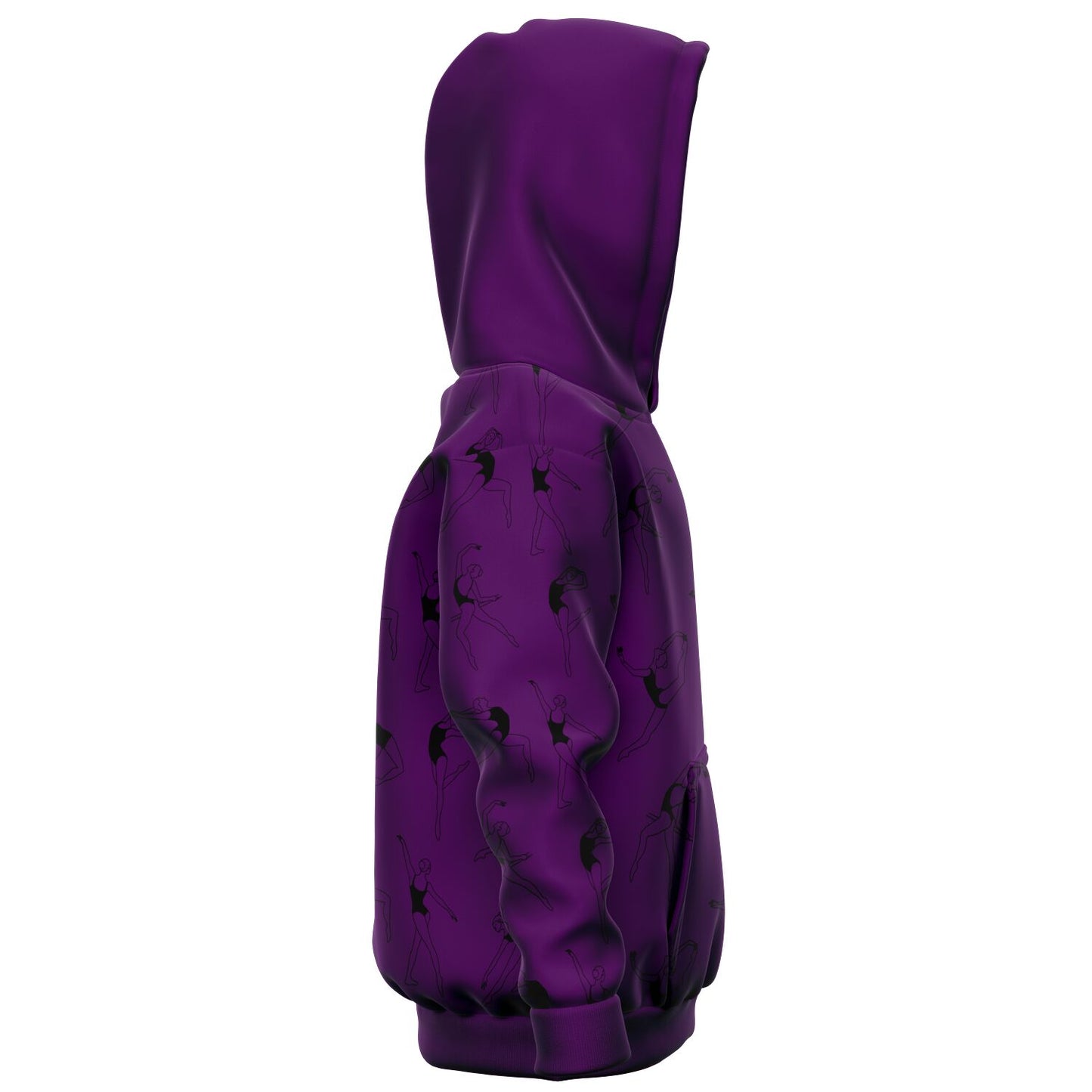 Purple Gymnastics 3 Kids Hoodie