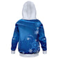 Blue Snowflakes Kids Hoodie 2