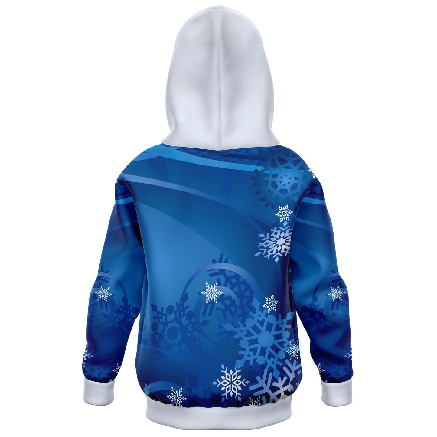 Blue Snowflakes Kids Hoodie 2