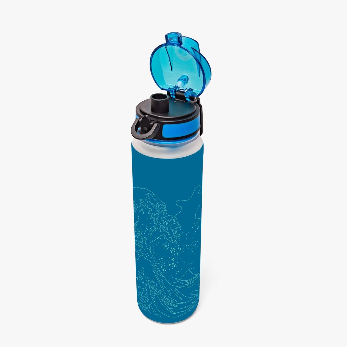 32oz Blue Wave Water Tracker Bottle