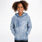 Grey-blue Ice Hockey Kids Hoodie