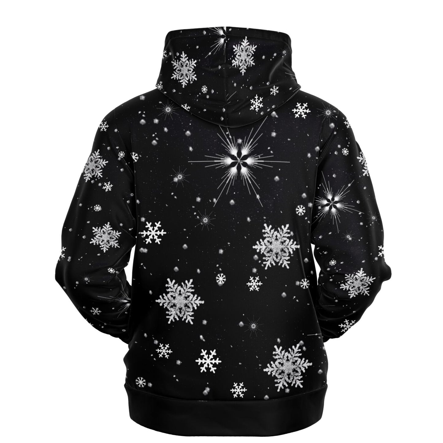 Black Snowflakes Hoodie Unisex