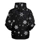 Black Snowflakes Hoodie Unisex (W)