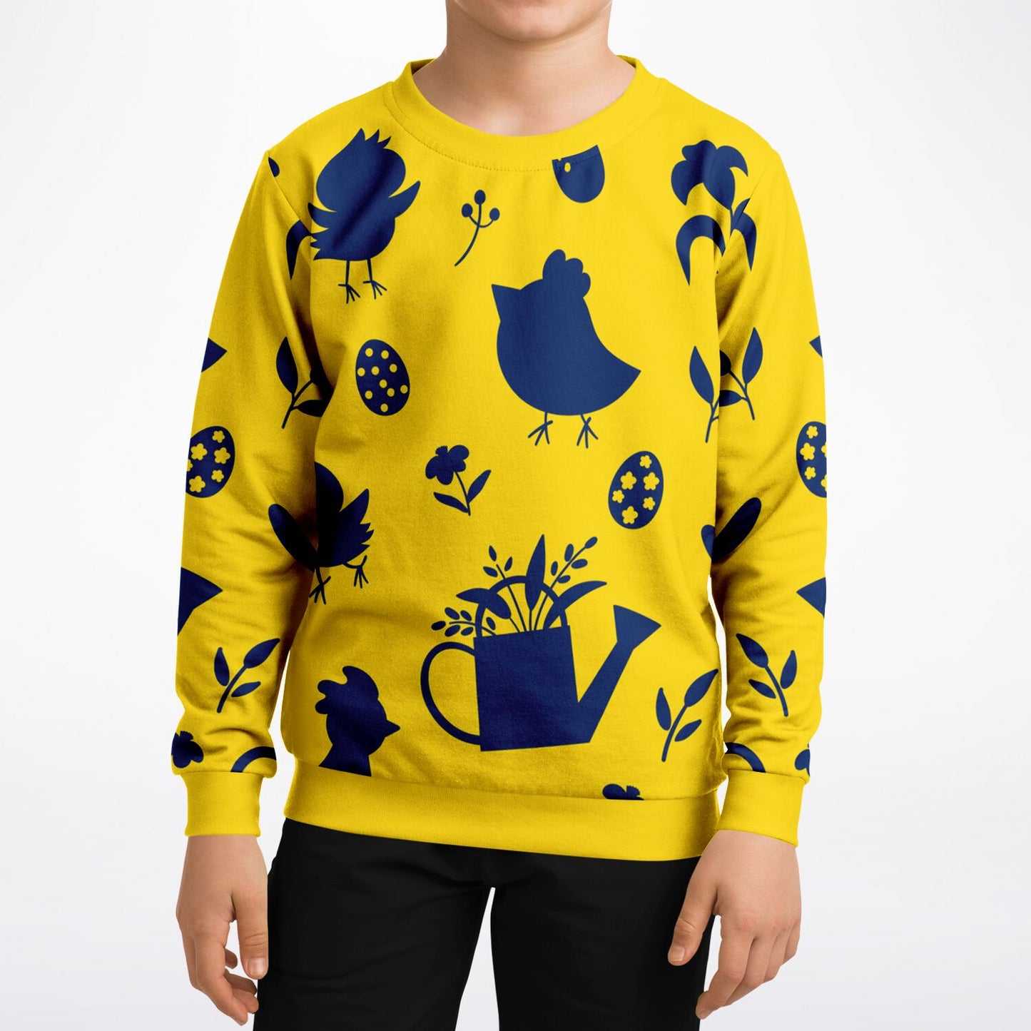 Yellow Easter Kids Sweatshirt