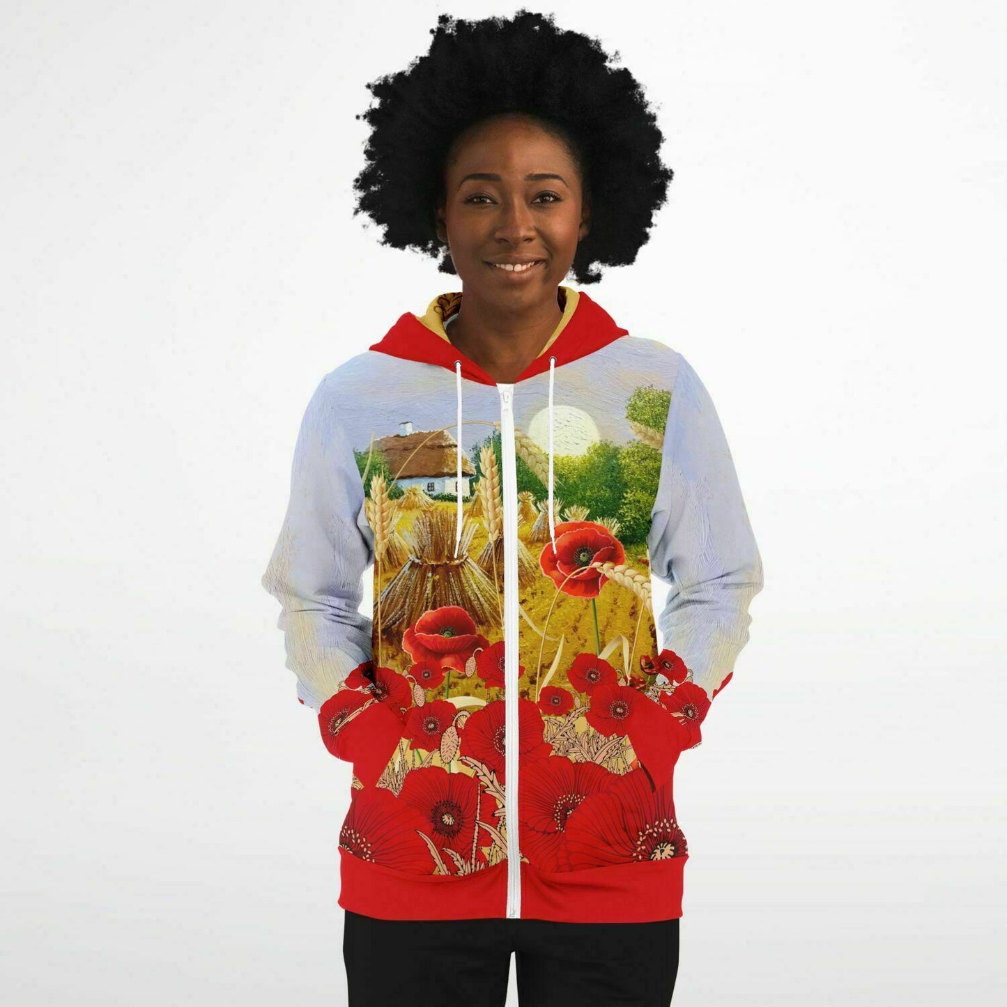 Ukraine Summer Village Zip Hoodie Unisex