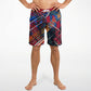 Abstract Red Men's Board Shorts